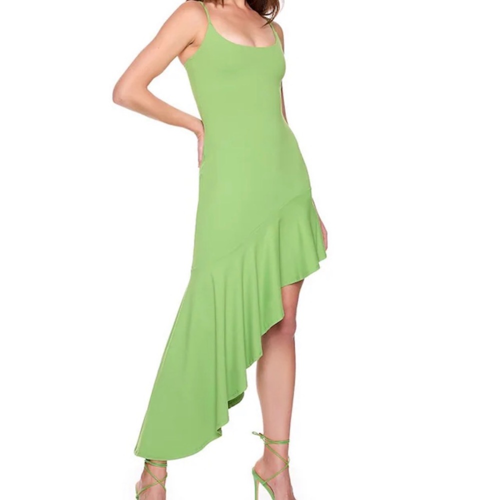 Susana Monaco Lime Asymmetrical Dress